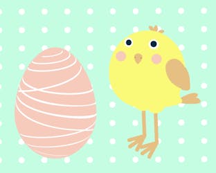 Colourful Easter eggs