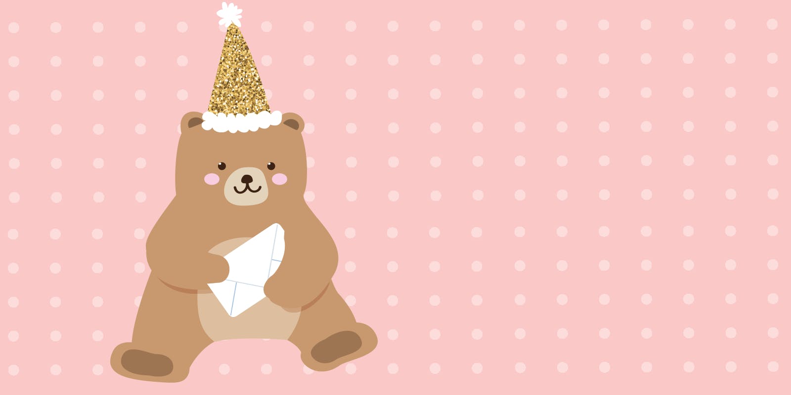 Christmas bear with a party hat